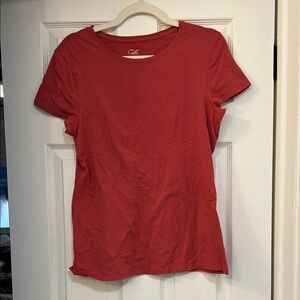 Cielo Coral-Red Short Sleeve Crewneck Tee